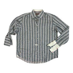 Robert Graham Flip Cuff Shirt Mens Size L / XL